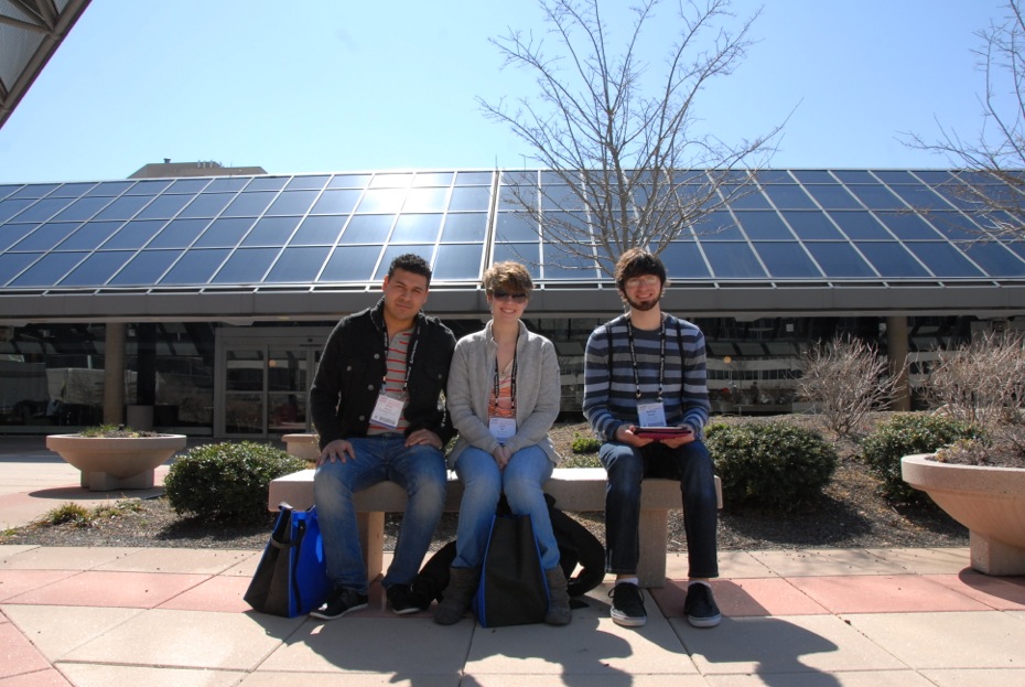 Jesus, Carly, and Micheal outside the convention center. Photo by Emily Hommerding