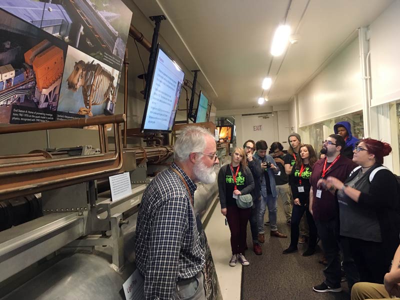 Cleveland State University SPS Members tour the SLAC facility.