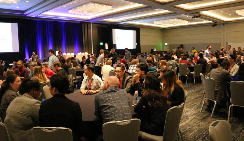 PhysCon attendees await the start of one of the plenary sessions.