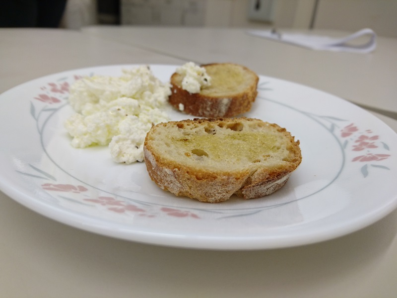 Ricotta Cheese on Bread