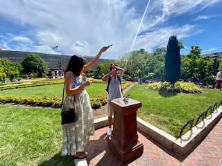 A sculpture garden sun dial!