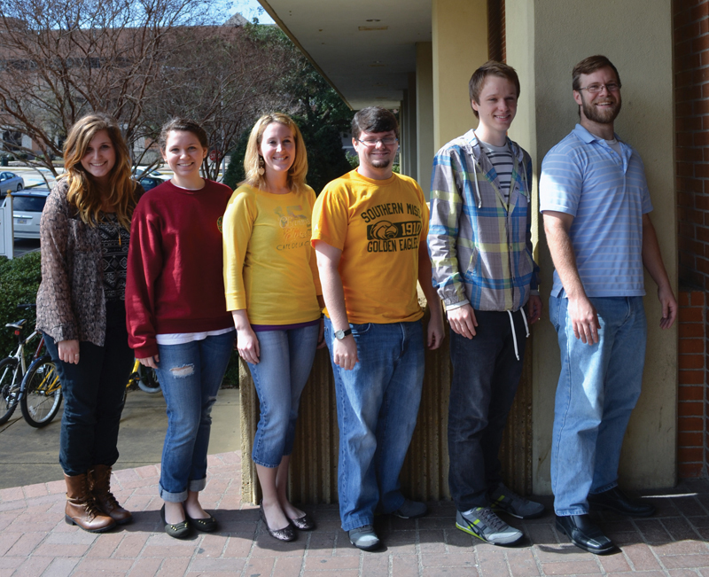  University of Southern Mississippi project proposers Amanda Palchak, Erica Bloor, Alyece Willoughby, Steven Kirkup, Austin Andries, and Tyler Reese. Photo by Alina Gearba.