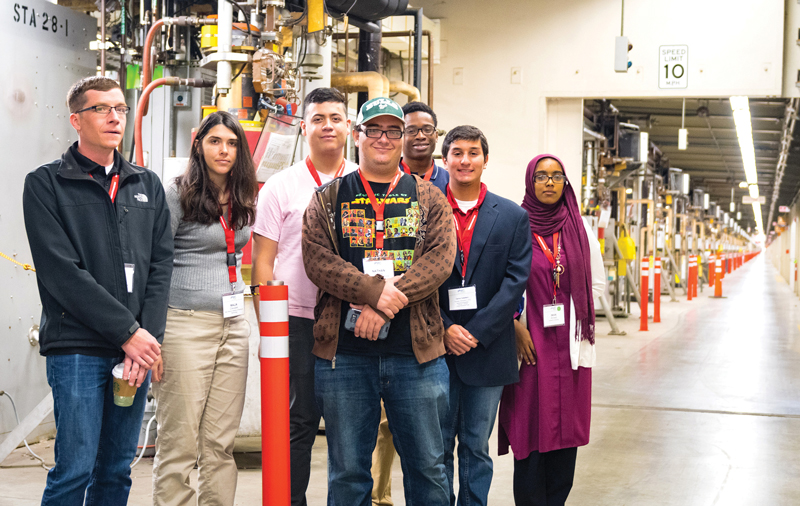 PhysCon attendees preparing to tour SLAC. Photo courtesy of Ken Cole