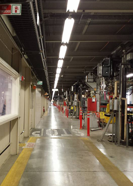 Looking down the inside of the Klystron Gallery. Photo courtesy of CSU SPS