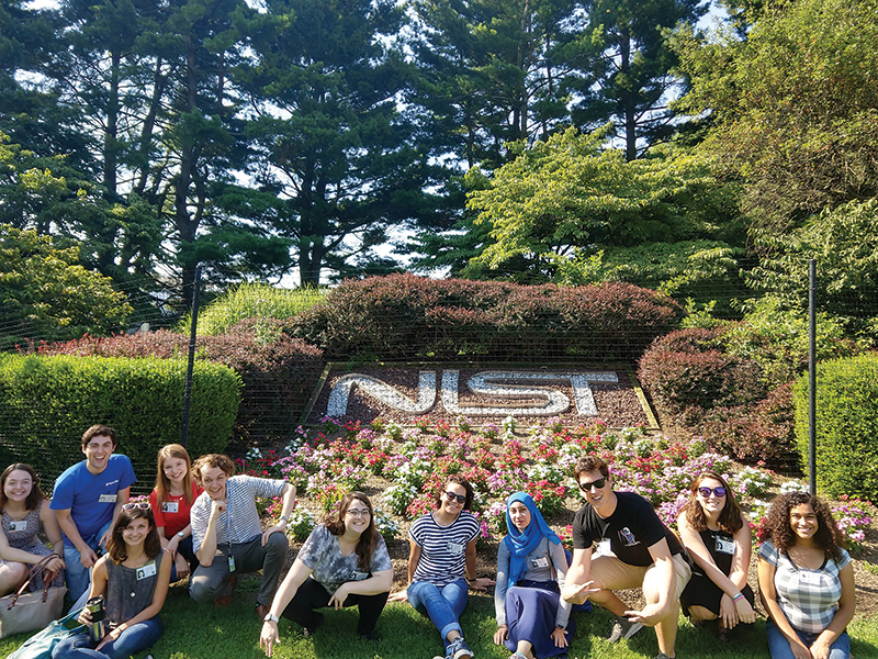 SPS interns take a tour of the National Institute of Standards and Technology (NIST). Photo courtesy of SPS National.