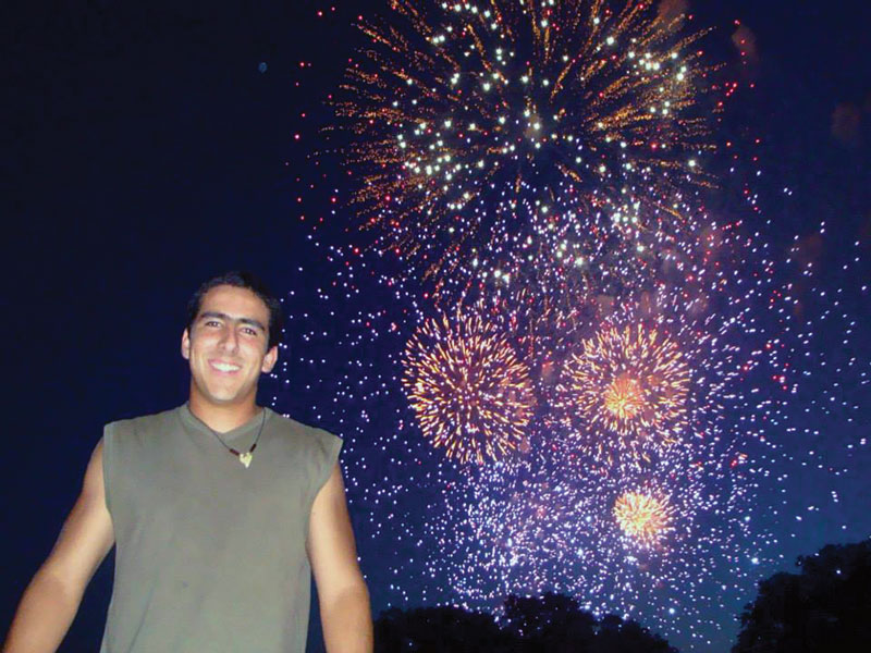 Ro Avila watches fireworks on the Fourth of July from the National Mall. Photo courtesy of Ro Avila. 