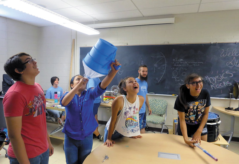 Students from our camp participating in the hands-on portion of our demo hour. Photos courtesy of Khadijih Mitchell.