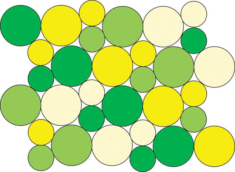 Figure 4 - An alternate packing arrangement for circular cows with one circular head.