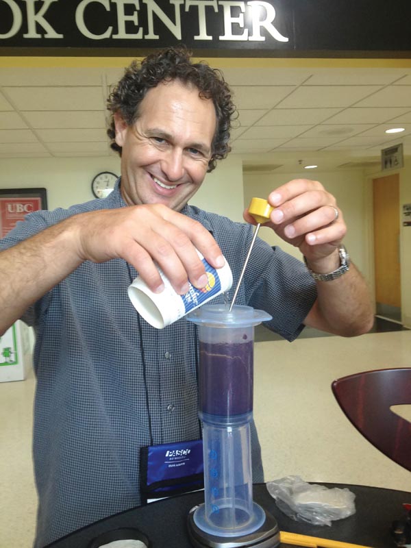 Scott Franklin, making a perfect cup of coffee. Photo courtesy of Scott Franklin. 