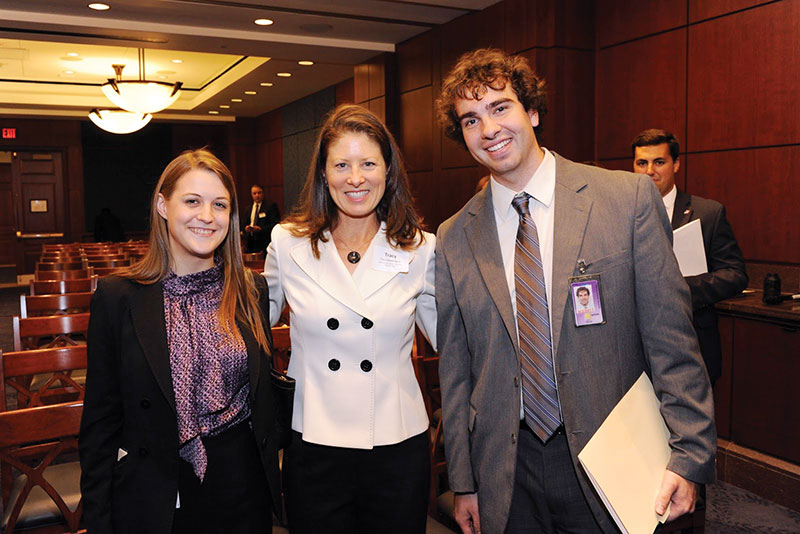 Eleanor and fellow 2017 Mather Intern Riley Troyer met with astronaut Tracy Caldwell Dyson and heard about how her background in chemistry helped her on the ISS. Photo by Tracy Caldwell Dyson.