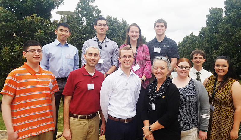 The Texas Lutheran University chapter of Zone 13 visiting the AAPT/APS/SPS Texas Section Meeting in Richardson, TX. Photo Courtesy of Daniel Morales.