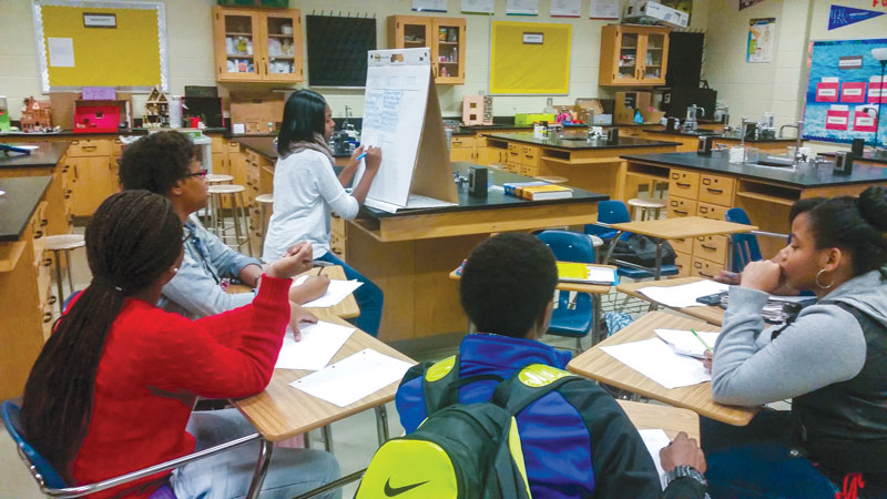 Students conducting a structured study session. Photo courtesy of Kayla Stephens. 