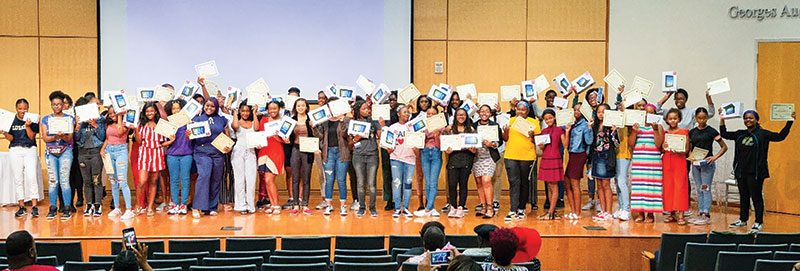 Closing ceremony for 2019 DU WISHES program. Images courtesy of DU SPS chapter.