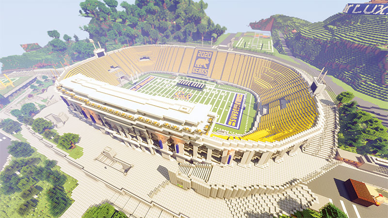 Blockeley University’s Memorial Stadium. Image courtesy of Blockeley University.