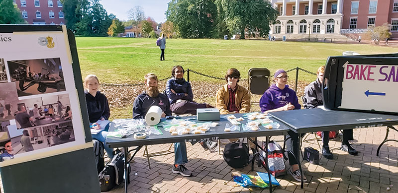 University of Mary Washington SPS members at a fundraiser. 