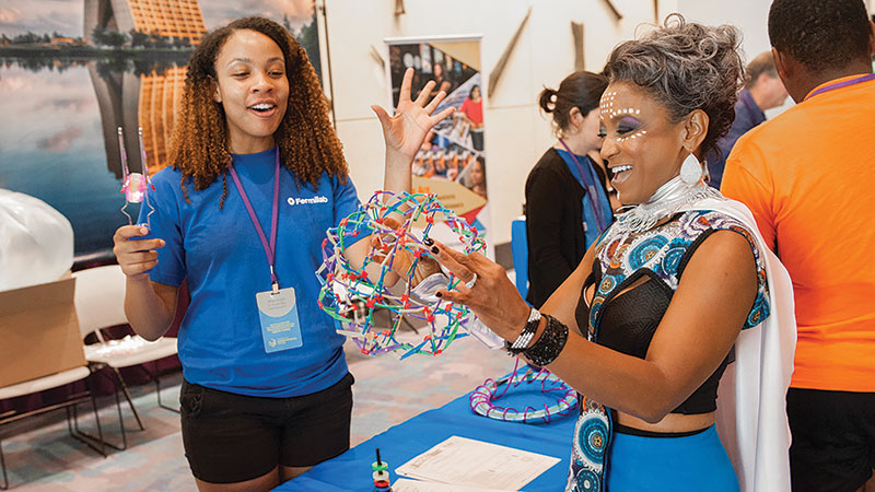 A snapshot of Fermilab’s participation at WakandaCon in Chicago, Illinois. Photo courtesy of Fermilab.