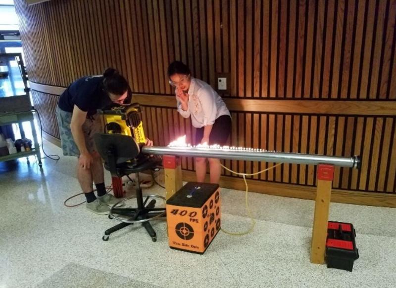 SPS Members Setting up for the Demonstration/Outreach