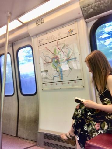 Reading on the metro