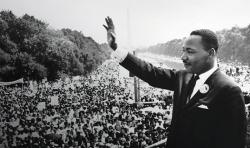 Martin Luther King Jr. at the 1963 Civil Rights March on Washington, D.C. Photo courtesy of Central Press/Getty Images.