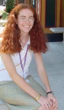 Katie Peek on the first day of her 2002 SPS internship at the NASA Goddard Space Flight Center. Photo by Liz Dart Caron. 