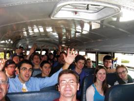 The charity bus that carried us to and from the Orlando airport cost half the price of a commercial bus. Photo by author.